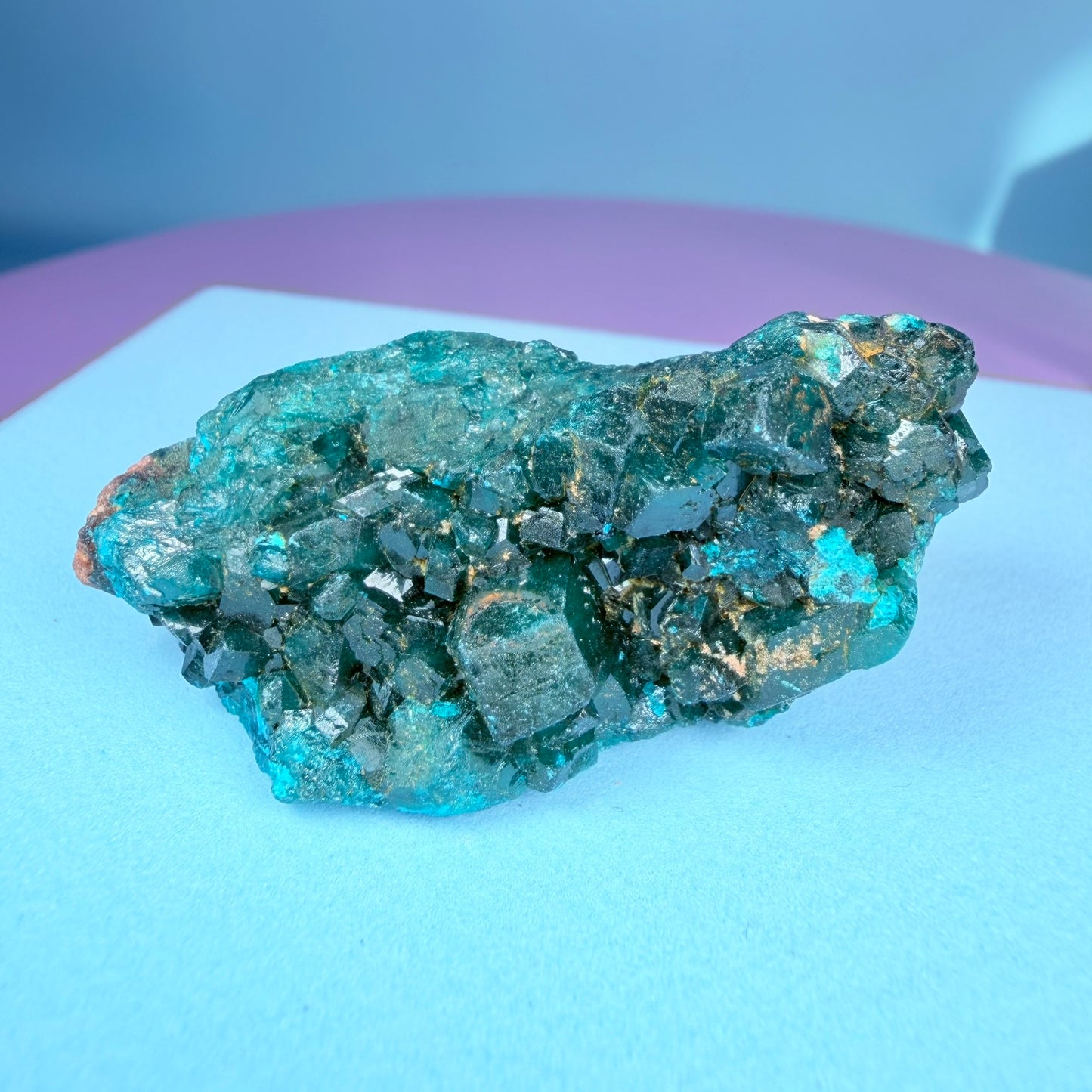 Rare Dioptase Cluster Specimen (Video)
