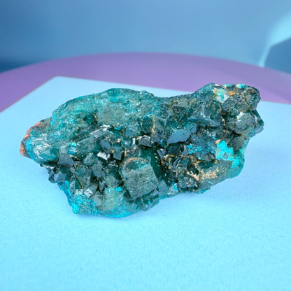 Rare Dioptase Cluster Specimen (Video)