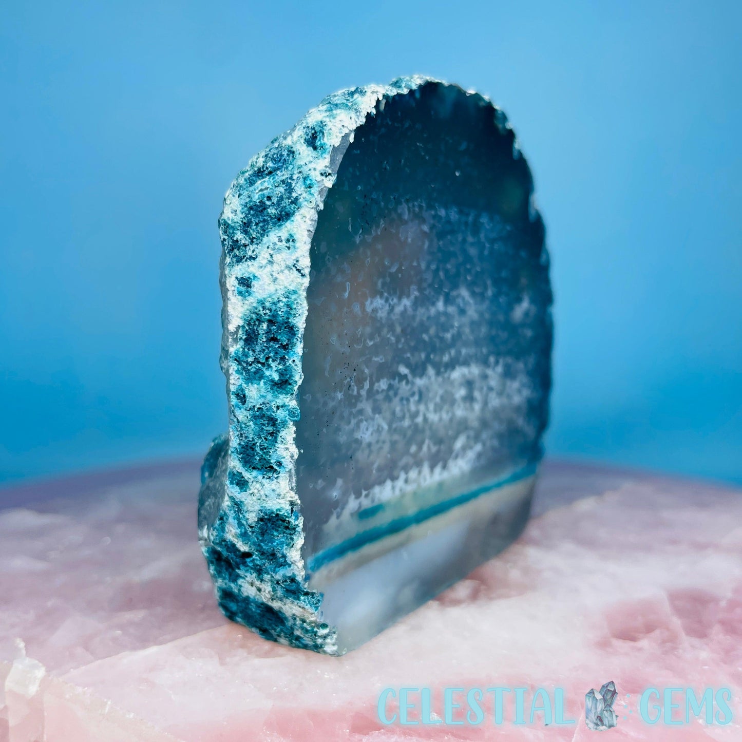 Teal Agate Semi-Polished Small Freeform