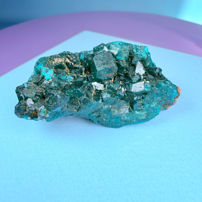 Rare Dioptase Cluster Specimen (Video)