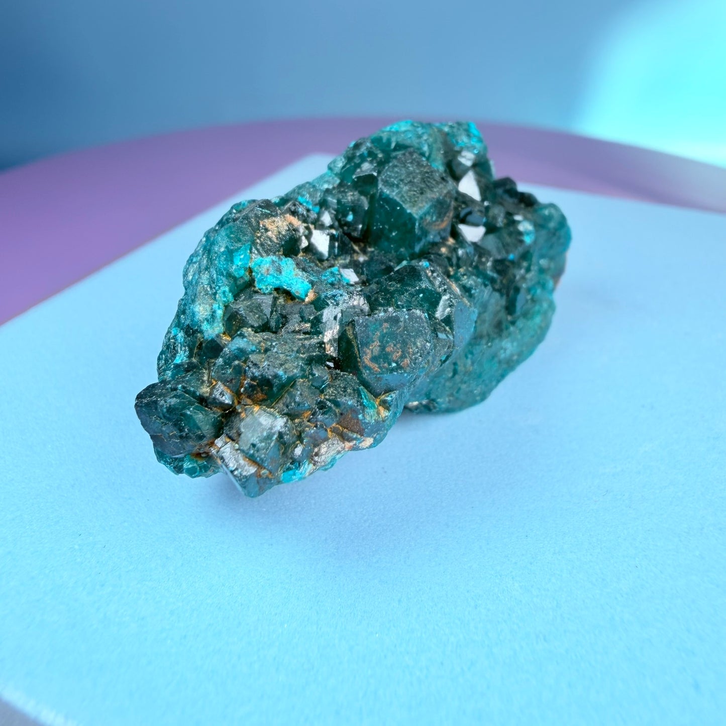 Rare Dioptase Cluster Specimen (Video)