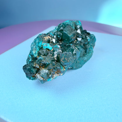 Rare Dioptase Cluster Specimen (Video)