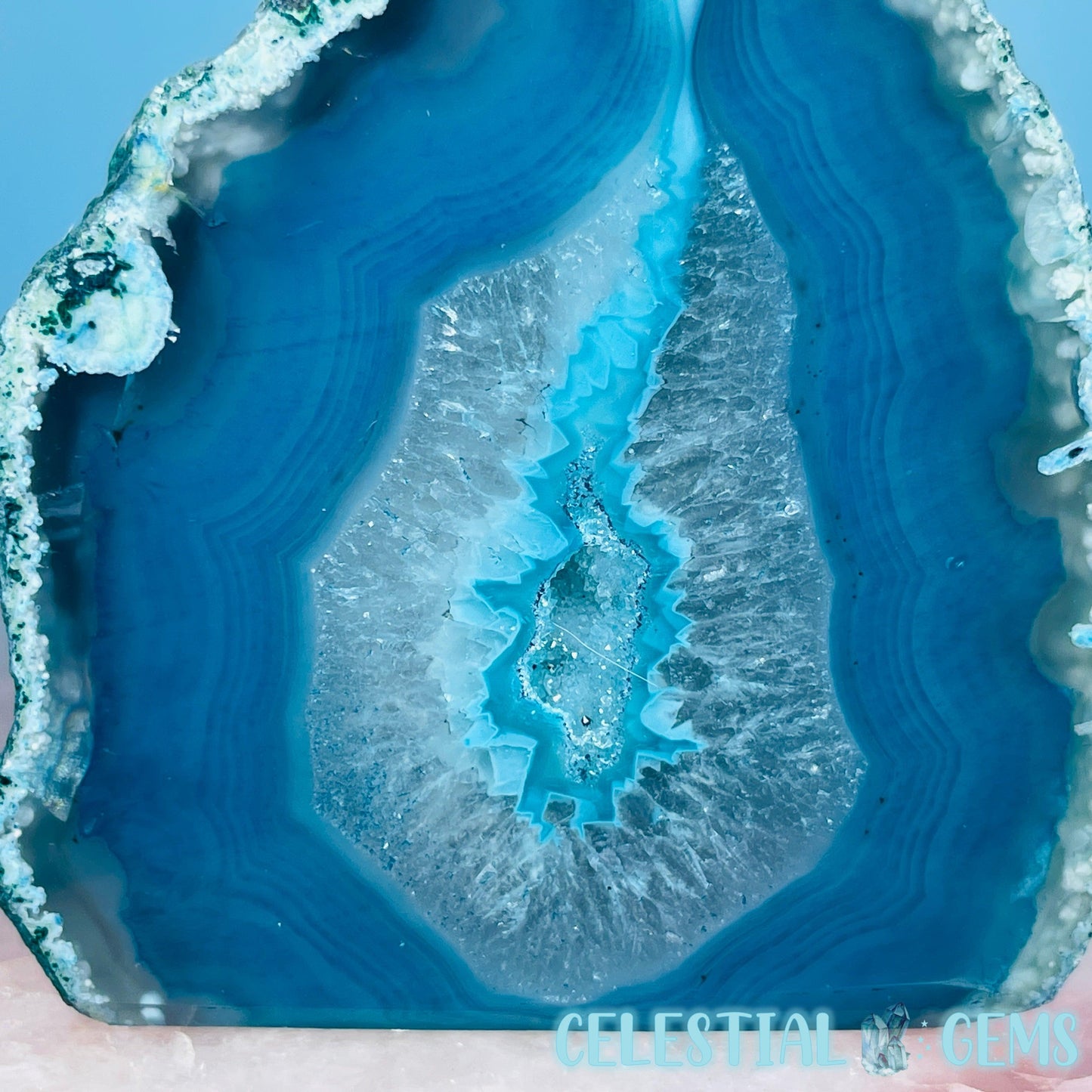 Teal Agate Semi-Polished Small Freeform