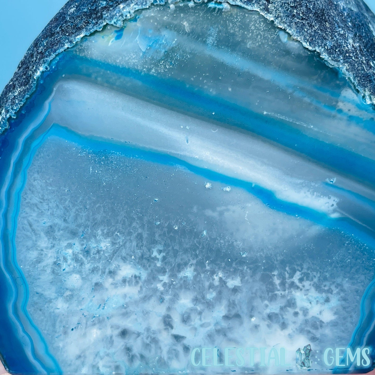 Teal Agate Semi-Polished Small Freeform