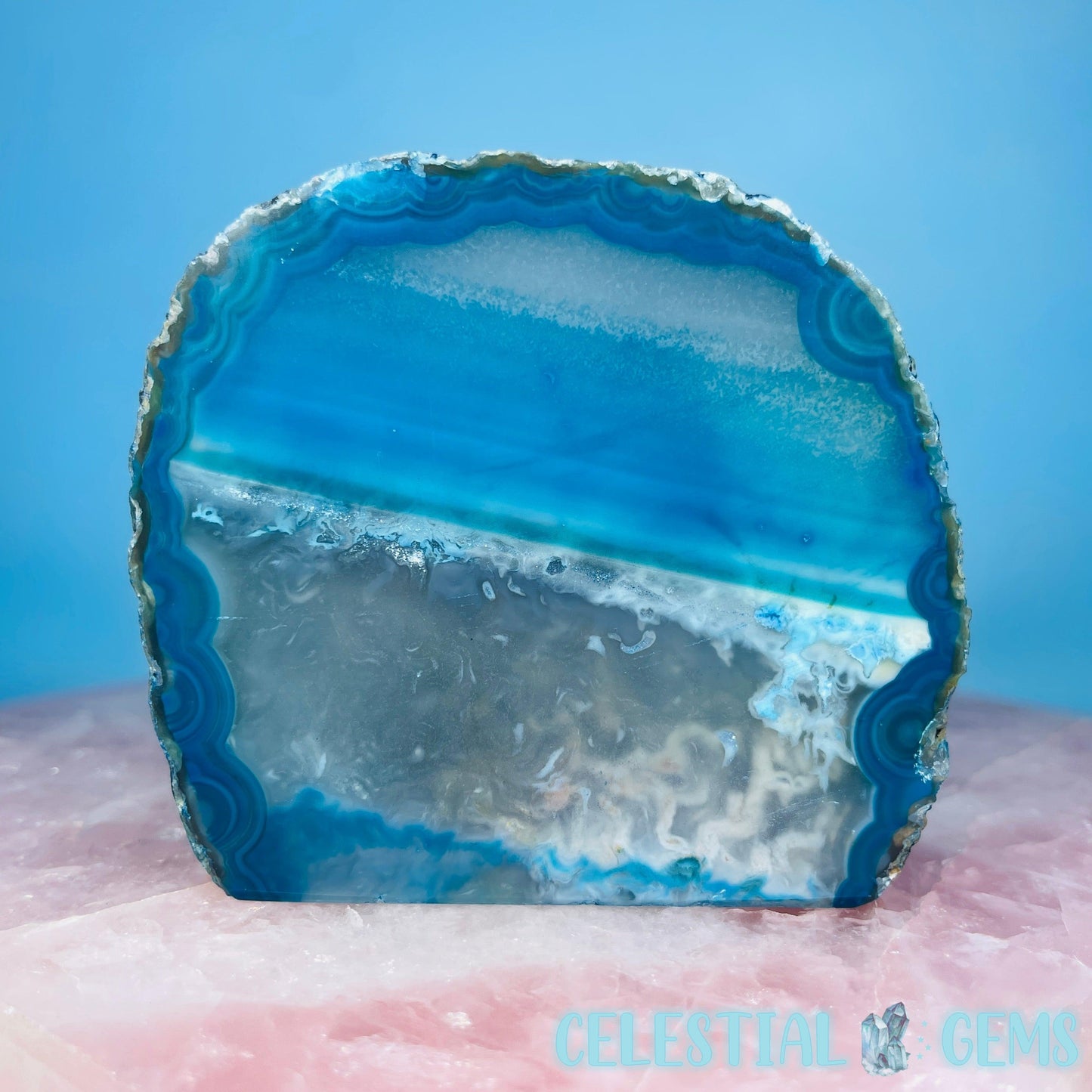 Teal Agate Semi-Polished Small Freeform