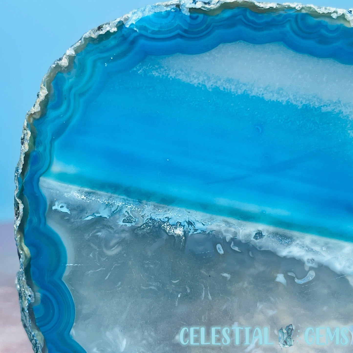 Teal Agate Semi-Polished Small Freeform