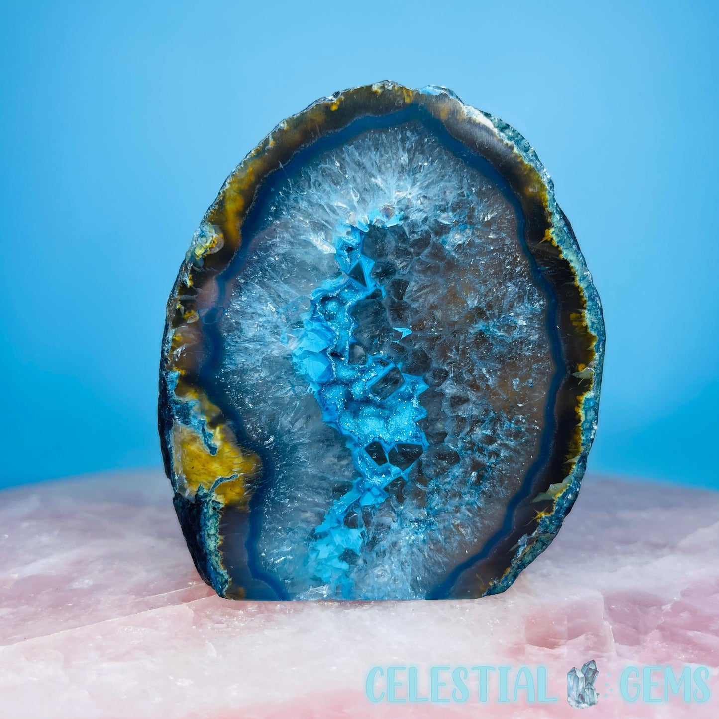 Teal Agate Semi-Polished Small Freeform