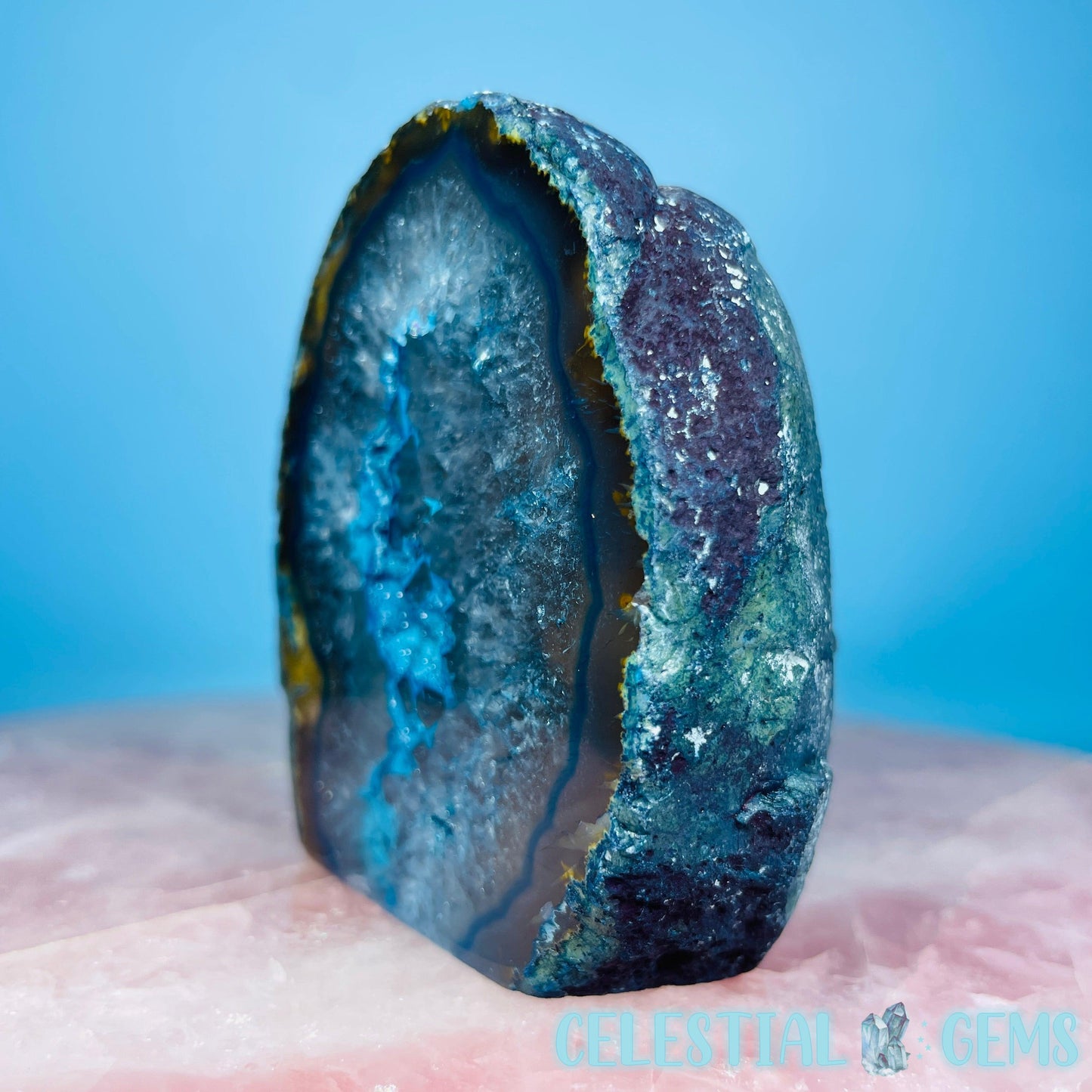 Teal Agate Semi-Polished Small Freeform
