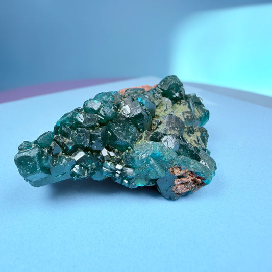 Rare Dioptase Cluster Specimen (Video)