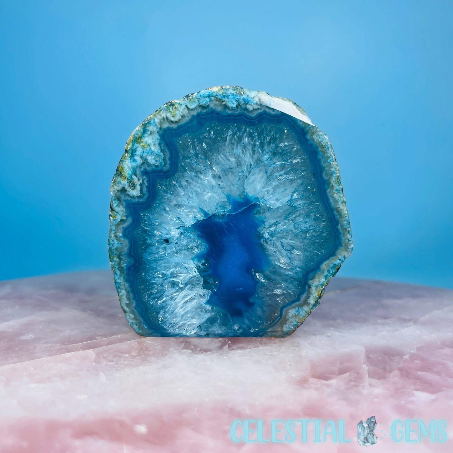 Teal Agate Semi-Polished Small Freeform