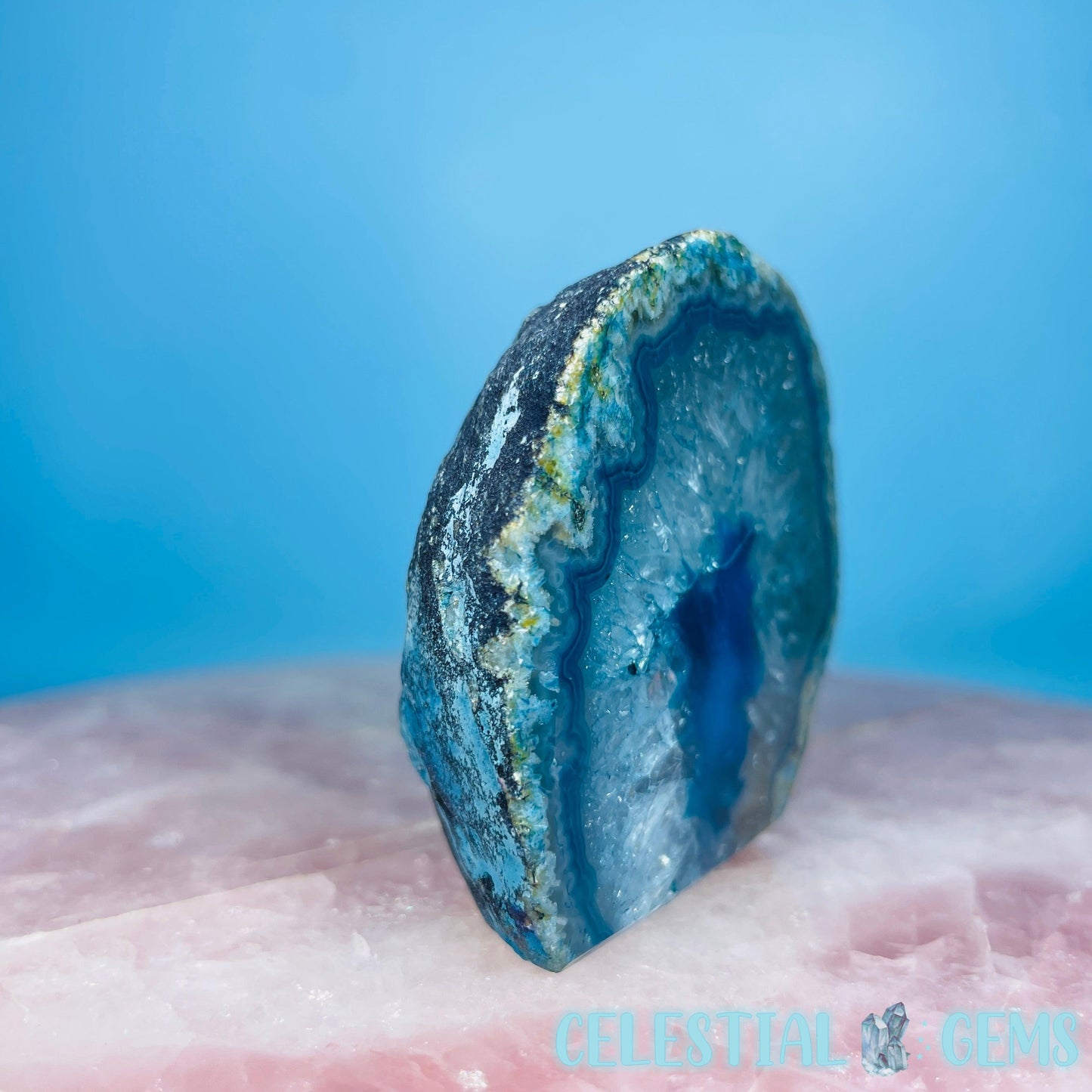 Teal Agate Semi-Polished Small Freeform