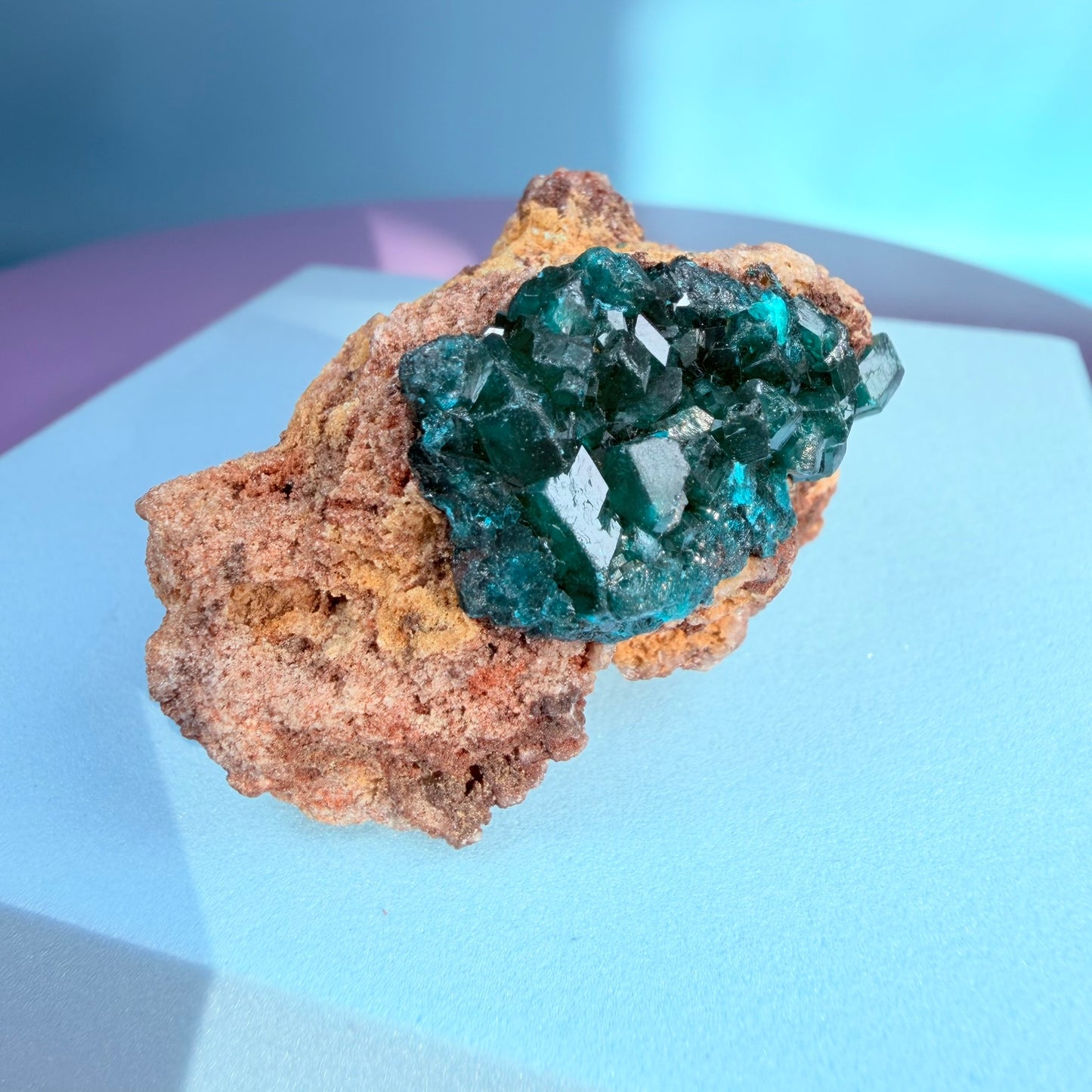 Rare Dioptase Cluster Specimen (Video)