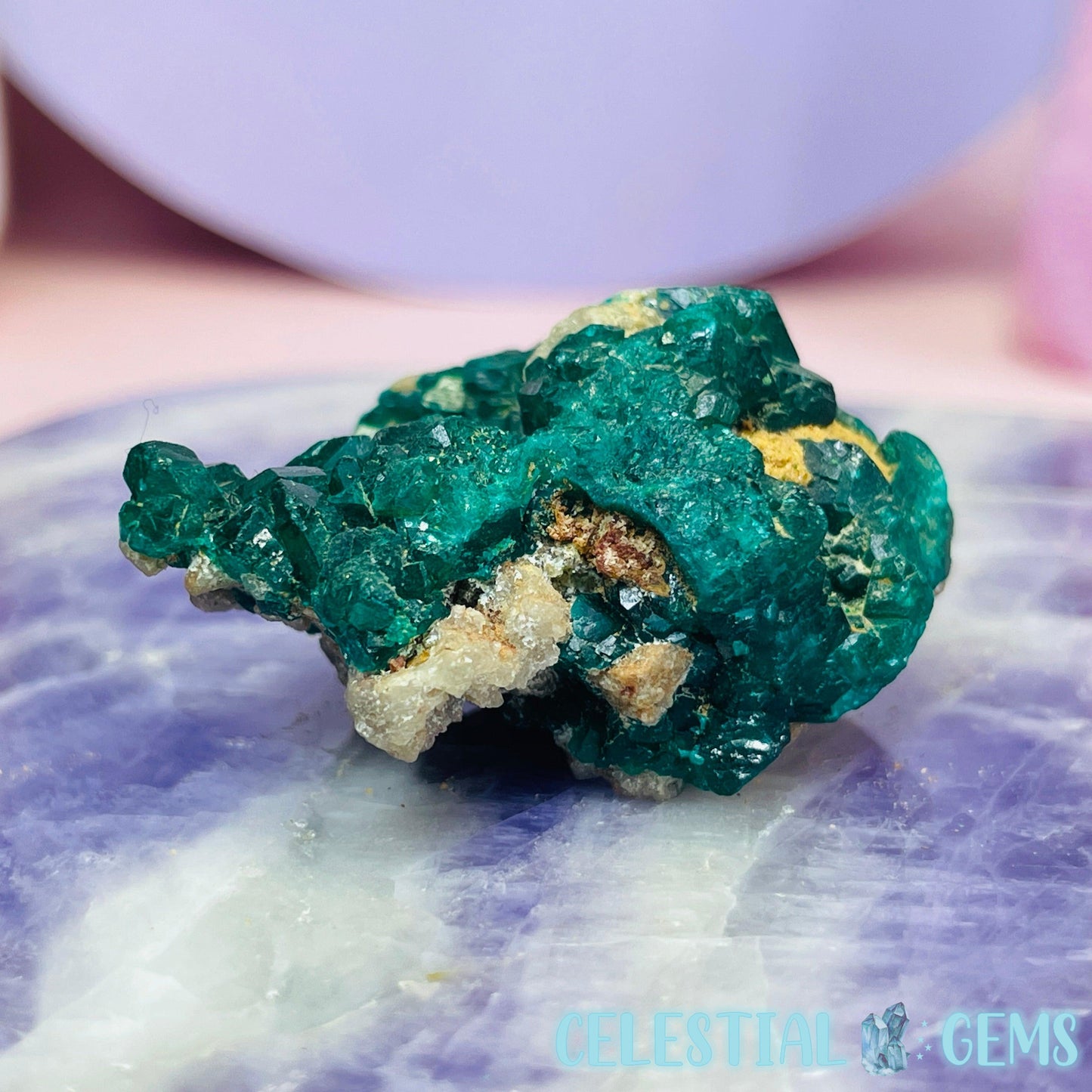 Rare Dioptase Cluster Small Specimen H