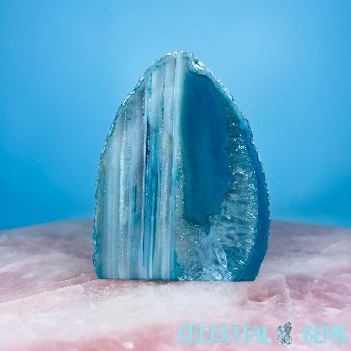 Teal Agate Semi-Polished Small Freeform