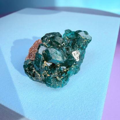 Rare Dioptase Cluster Specimen (Video)