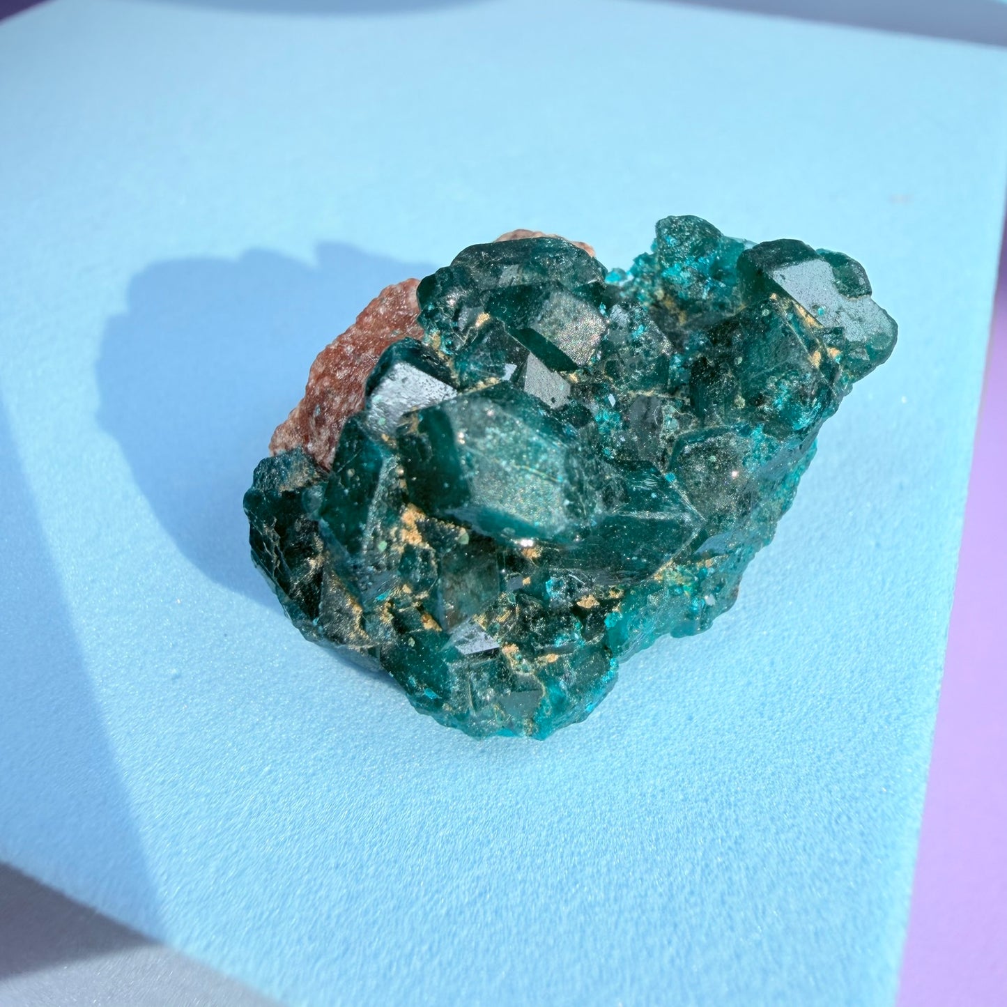 Rare Dioptase Cluster Specimen (Video)