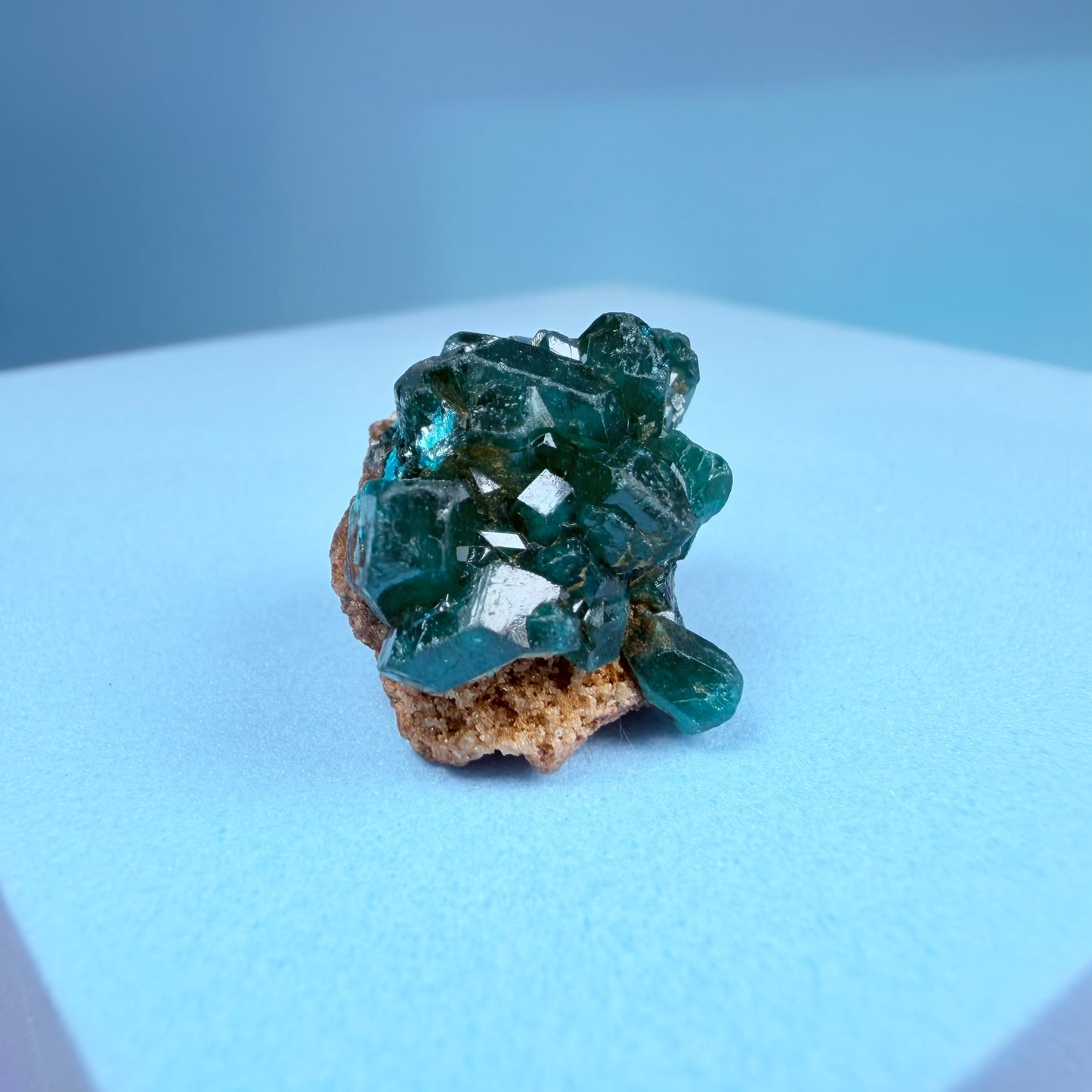 Rare Dioptase Cluster Specimen (Video)