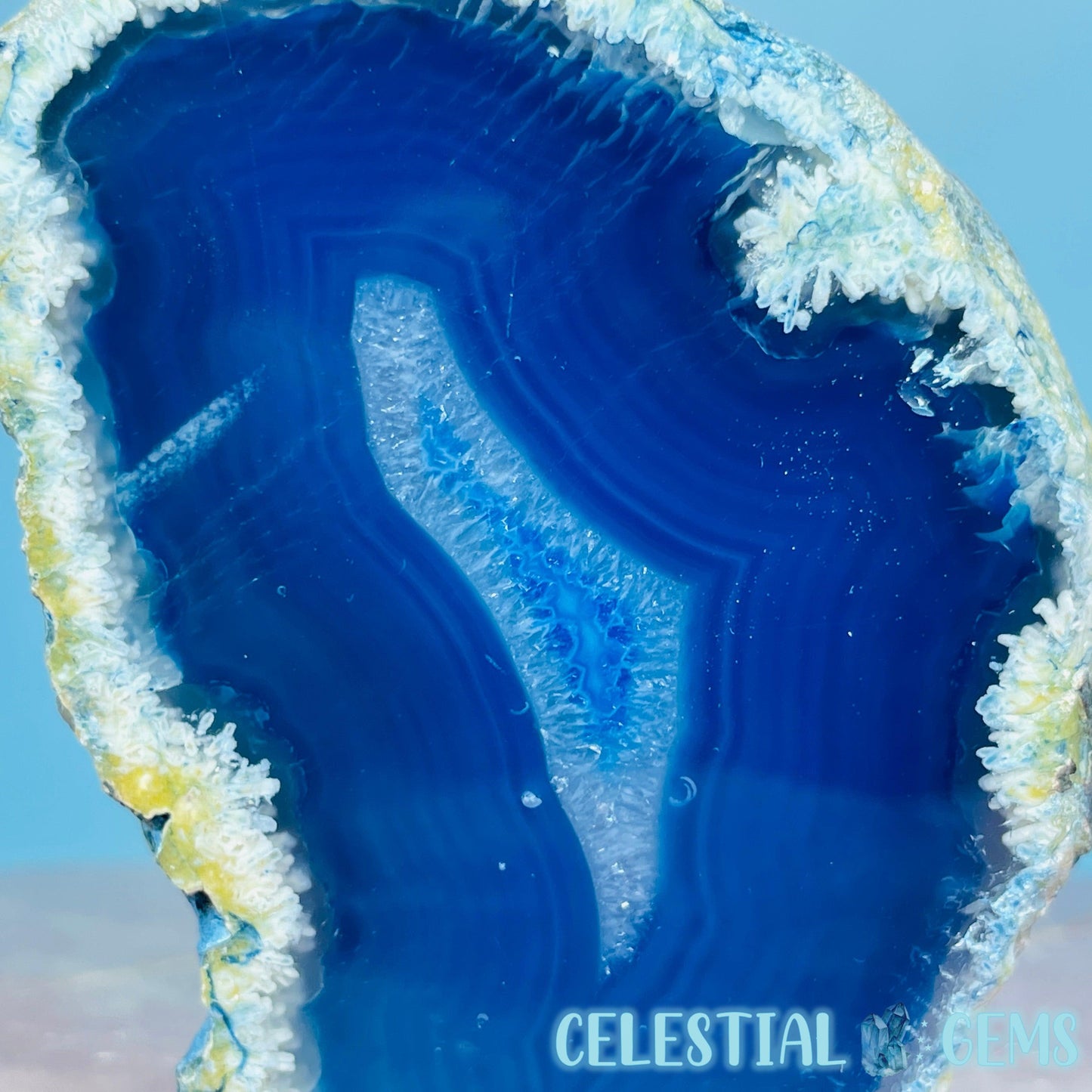 Blue Agate Semi-Polished Small Freeform