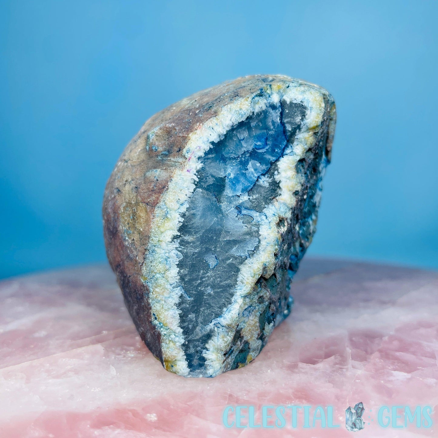 Blue Agate Semi-Polished Small Freeform
