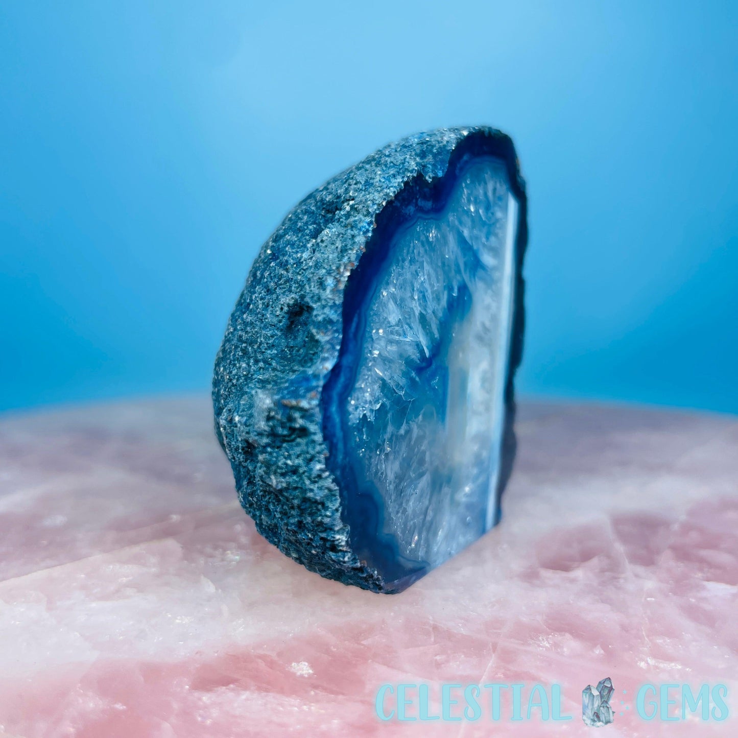 Blue Agate Semi-Polished Small Freeform