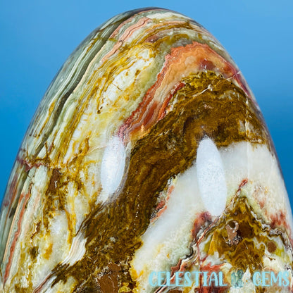 Banded Onyx Calcite Self-Standing Egg - XL Extra Large