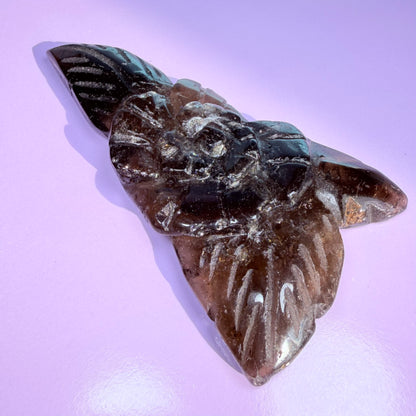 Smoky Quartz Agate Flower Carving