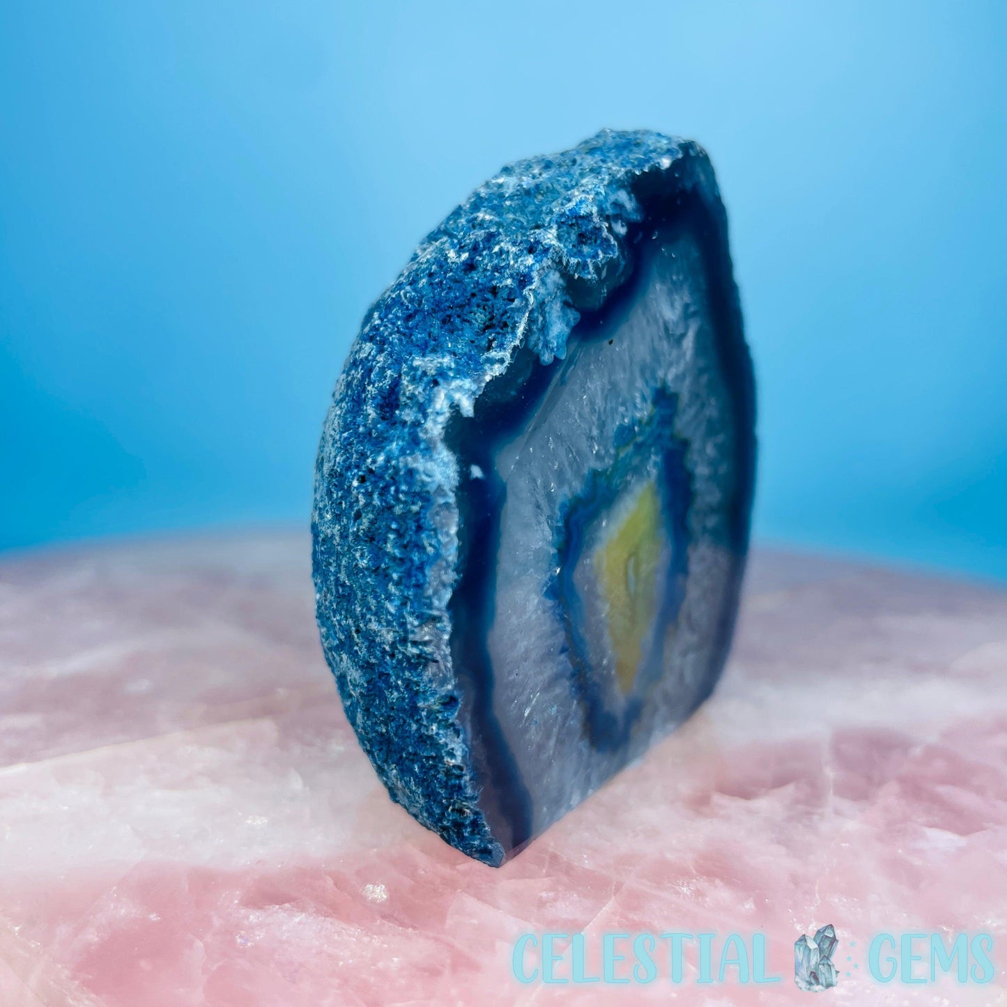 Blue Agate Semi-Polished Small Freeform
