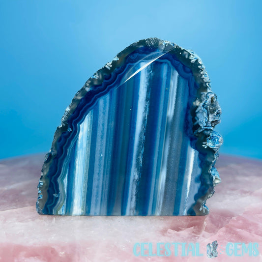 Blue Agate Semi-Polished Small Freeform