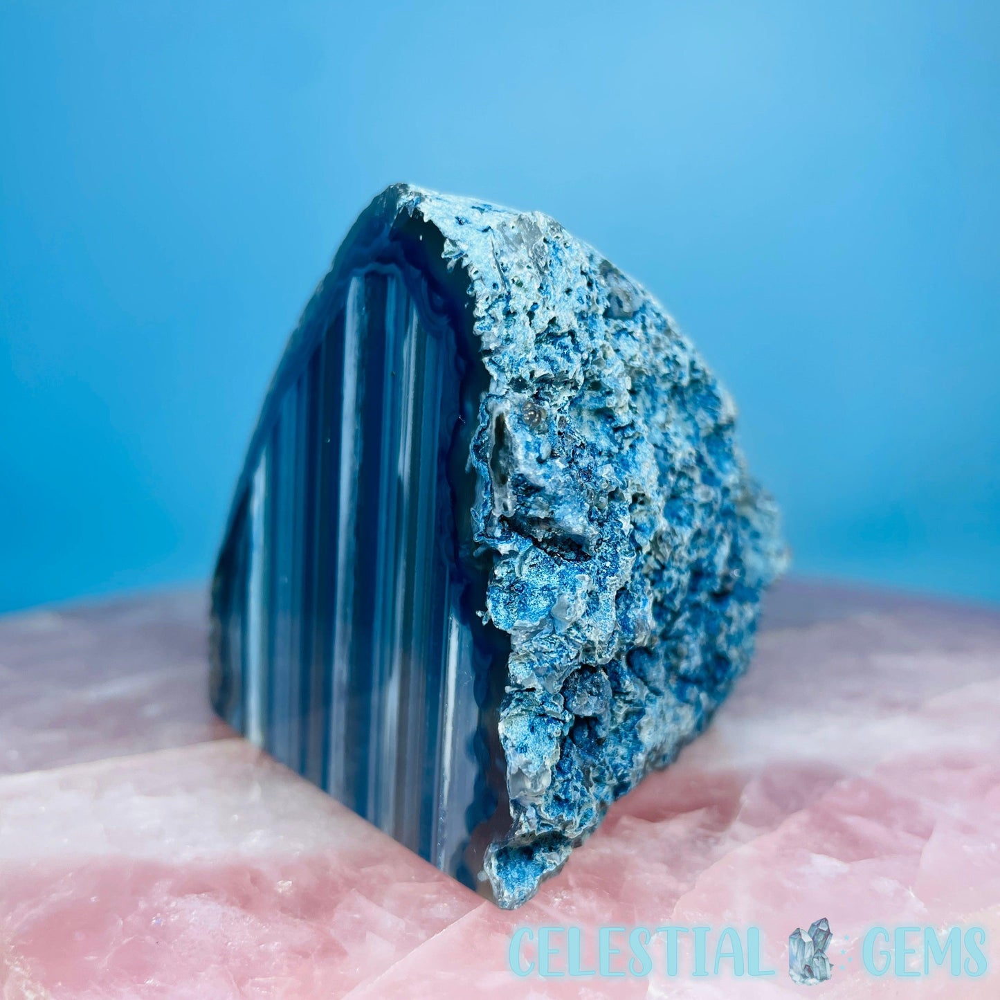 Blue Agate Semi-Polished Small Freeform