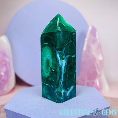 Chrysocolla + Malachite Small Obelisk Tower