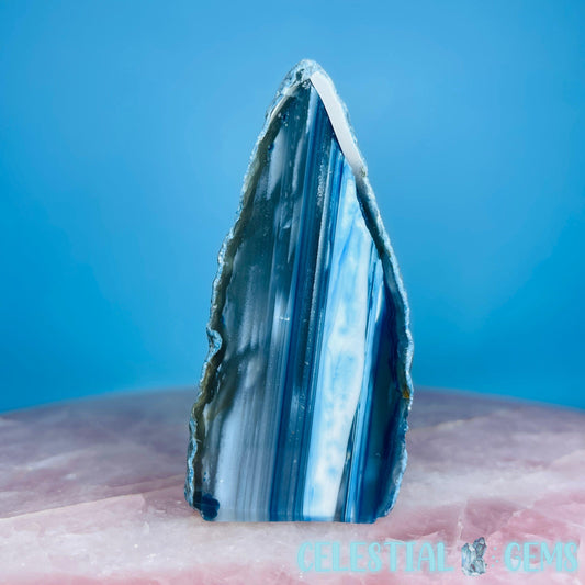 Blue Agate Semi-Polished Small Freeform