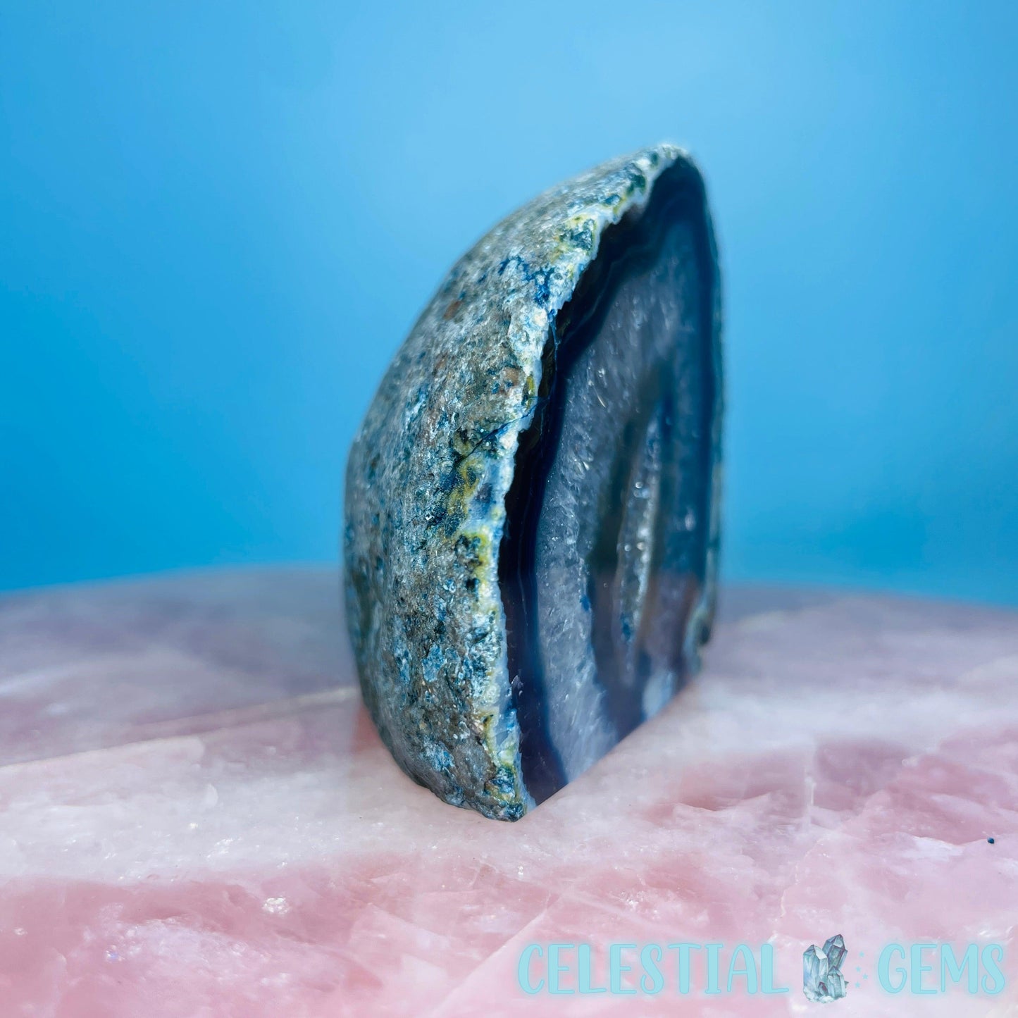 Blue Agate Semi-Polished Small Freeform