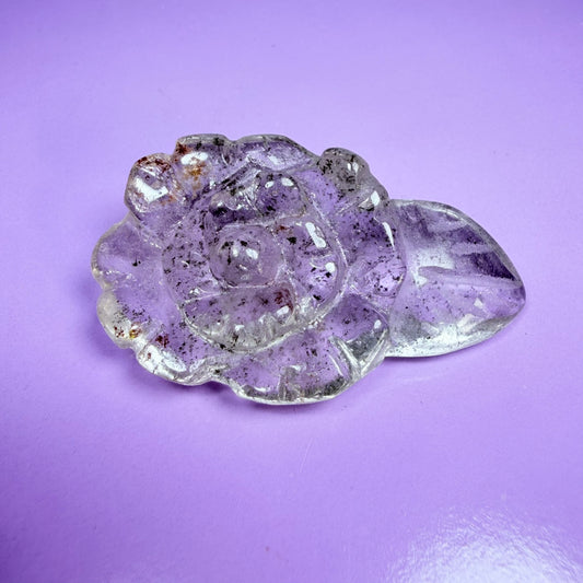 Garden Quartz Agate Flower Carving