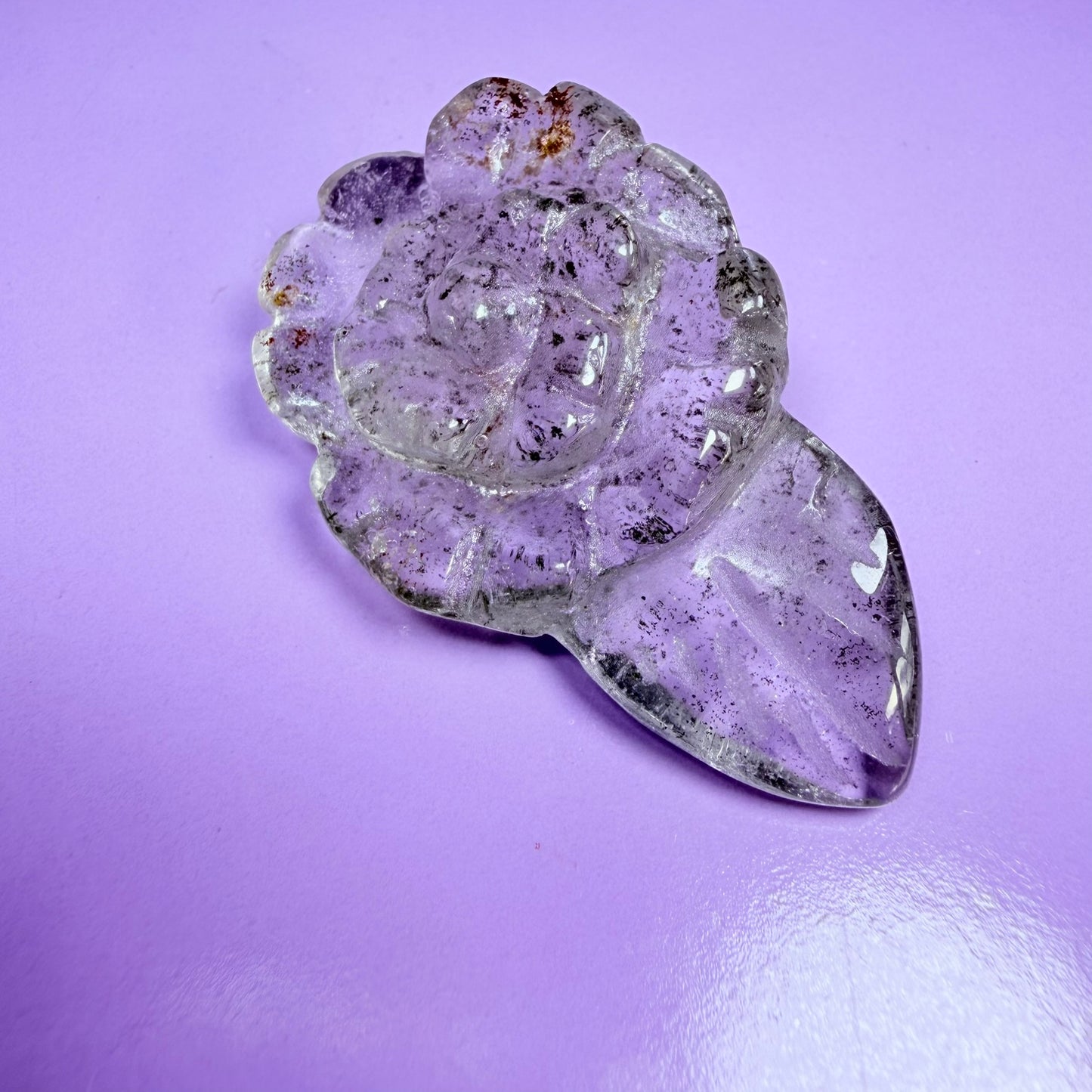 Garden Quartz Agate Flower Carving