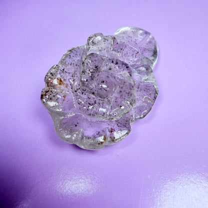 Garden Quartz Agate Flower Carving