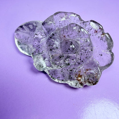 Garden Quartz Agate Flower Carving