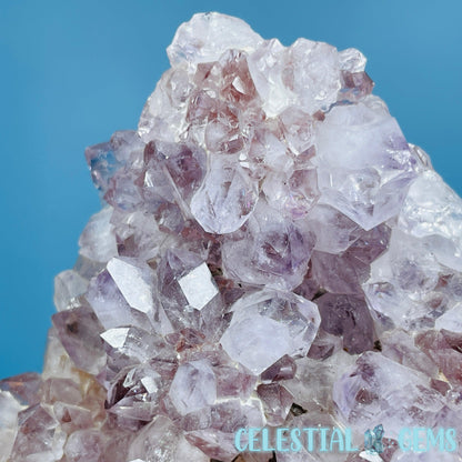 Amethyst + Pink Flower Agate Cluster Semi-Polished Sphere