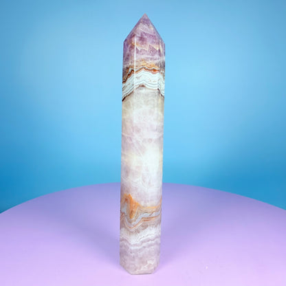 Amethyst + Lace Agate Medium Tower