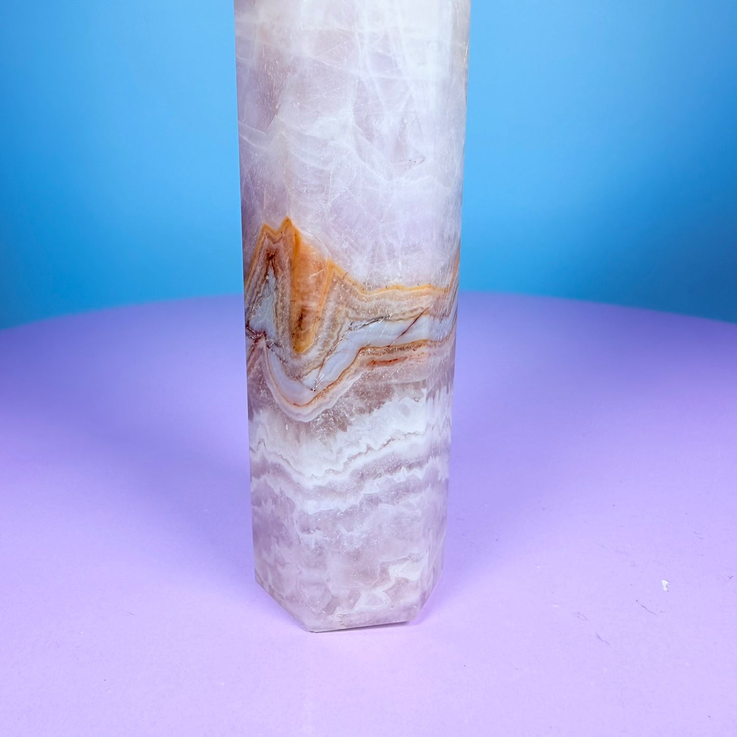 Amethyst + Lace Agate Medium Tower