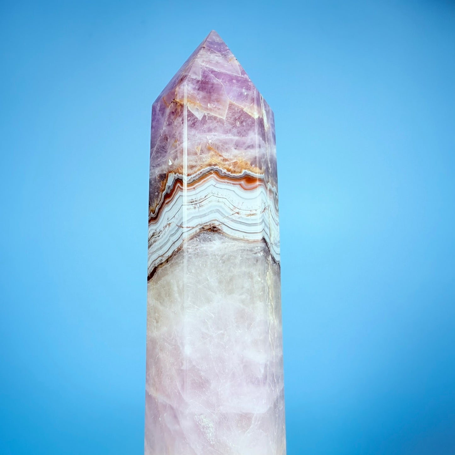 Amethyst + Lace Agate Medium Tower