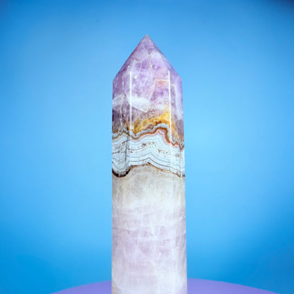Amethyst + Lace Agate Medium Tower
