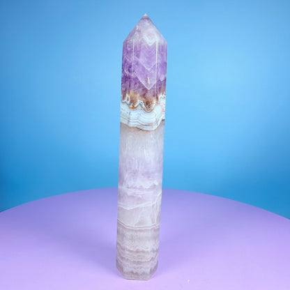 Amethyst + Lace Agate Medium Tower