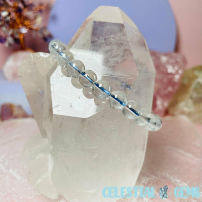 Clear Topaz 8mm Bead Bracelet