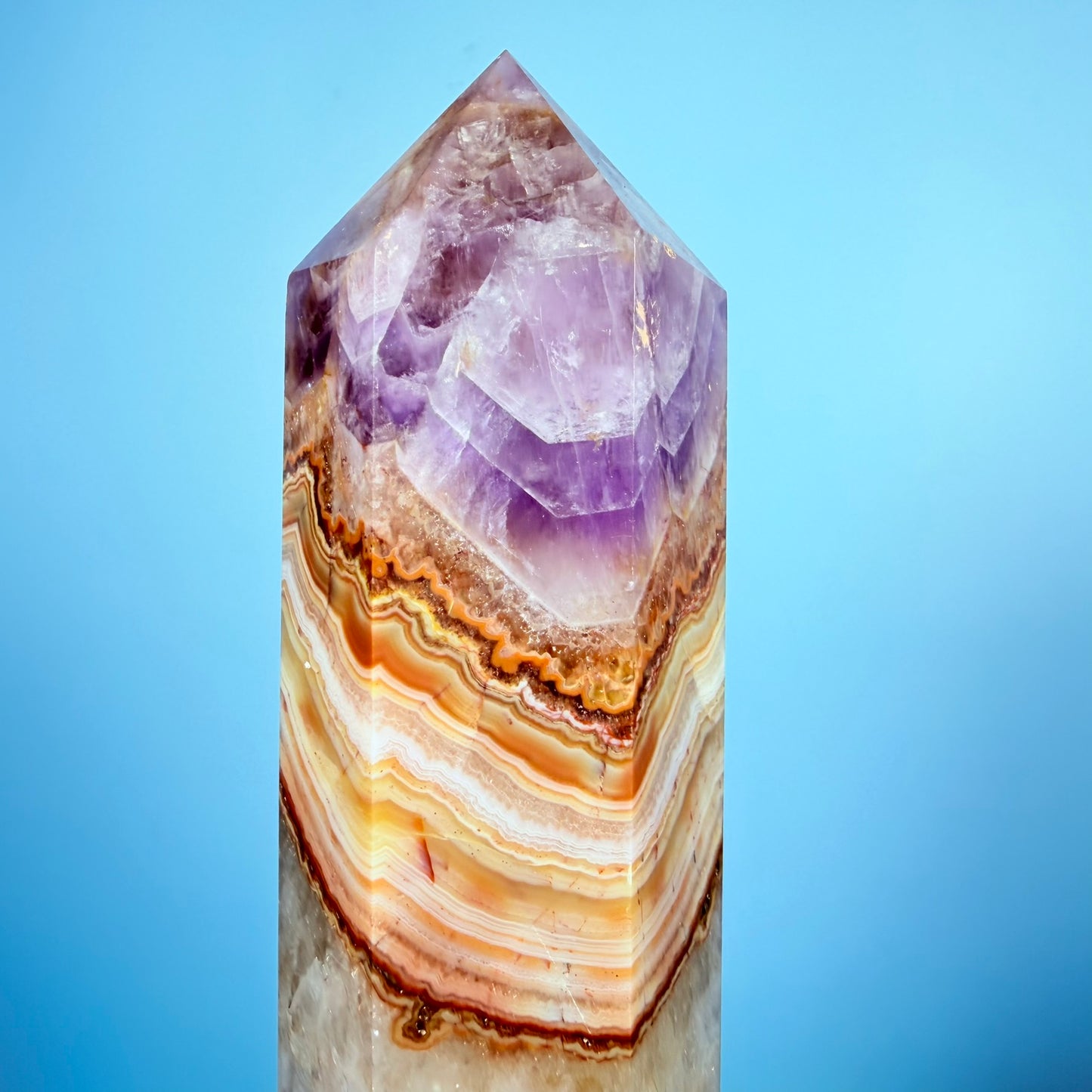 Amethyst + Lace Agate Large Tower