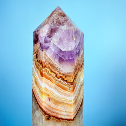 Amethyst + Lace Agate Large Tower
