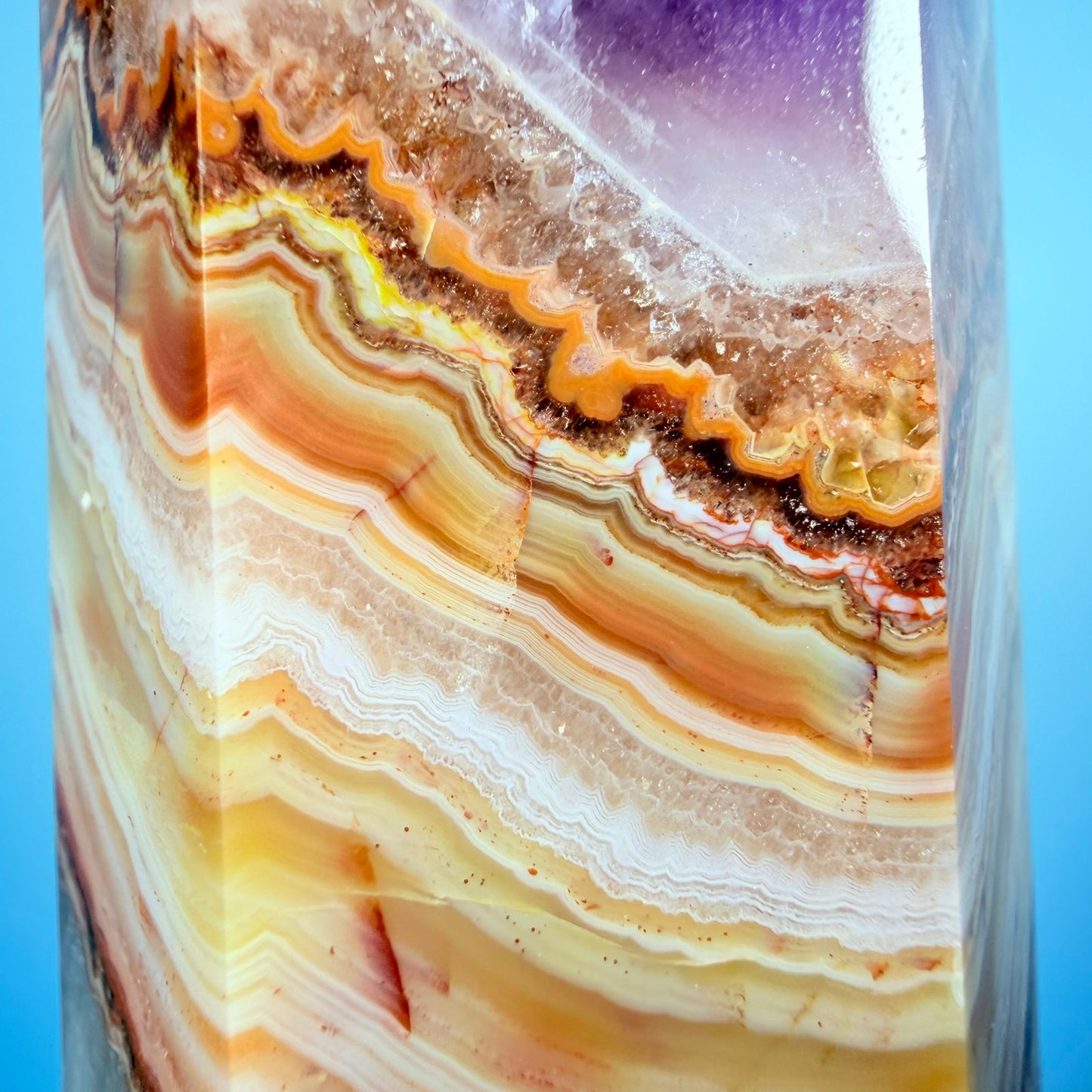 Amethyst + Lace Agate Large Tower