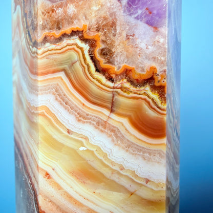 Amethyst + Lace Agate Large Tower