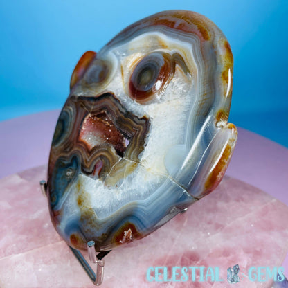 Carnelian Agate Cyclops Ogre Face Medium Carving