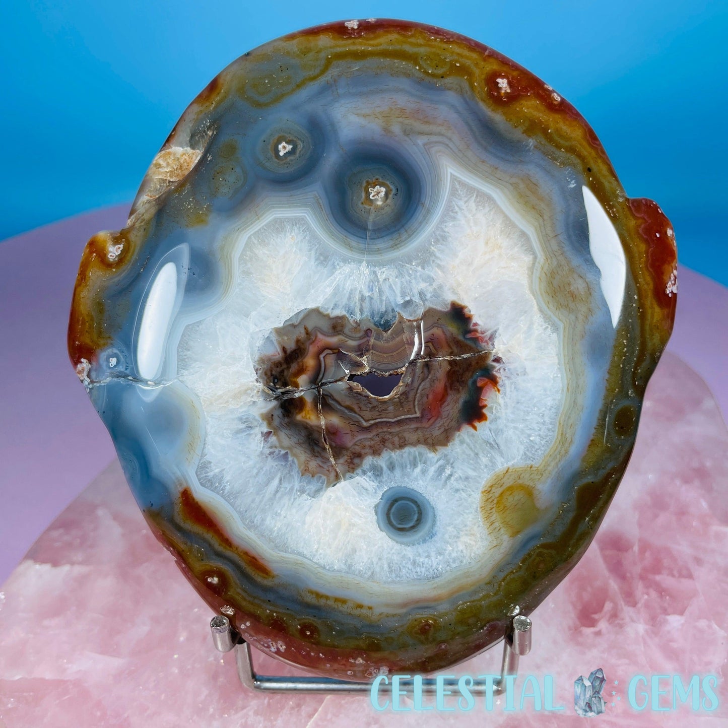 Carnelian Agate Cyclops Ogre Face Medium Carving