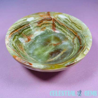 Banded Onyx Calcite Polished Bowl - Small